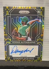 2022 Panini Prizm RC Autographs Domingo Acevedo Snake Skin Prizm #34/35 (AU, RC)
