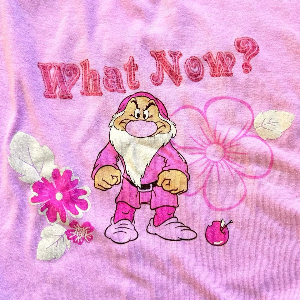 Винтажная женская футболка Disney Grumpy What Now Ringer размер очень большой XL - Изображение 2 из 4