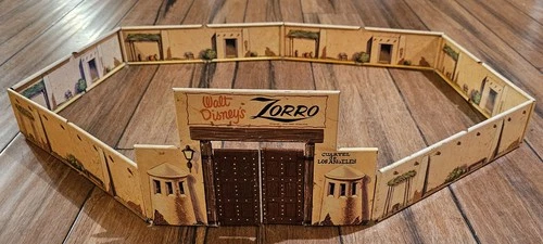 Vintage Marx Zorro Playset Walt Disney Production 6 Walls  Entrance Reissued