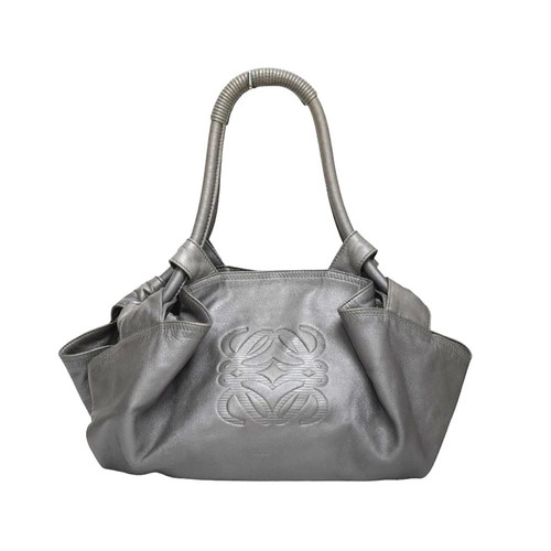 Loewe Nappa Aire Leather Gray / Silver Bag Women's Used Item Good Condition F/S