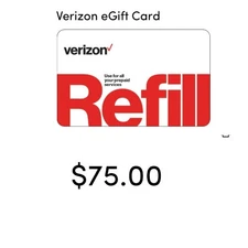 3($75)Verizon Prepaid e-gift Cards. $225 Value for $125 cost(delivery via email)