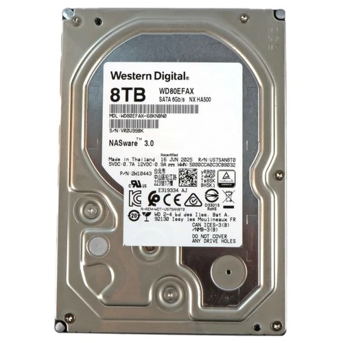 WD Red 8TB Nas HDD WD80EFAX Hard Drive SATA 256MB Cache 3.5 " 5400rpm