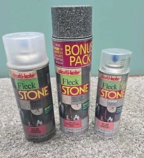 Plasti-Kote Fleck Stone Spray Paint Texture Paint Faux Granite Finish Gray- READ