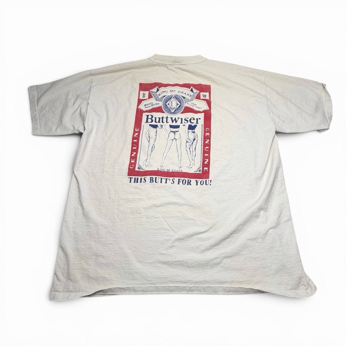Vintage Buttwiser T Shirt XXL 90s Beer Parody Mazatlan Mexico
