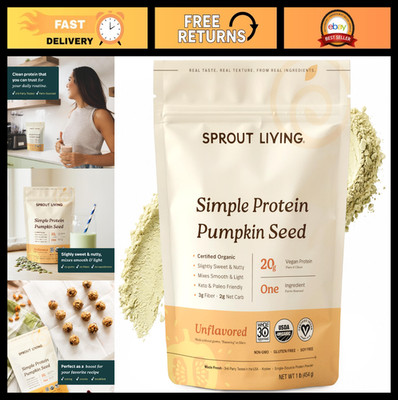 Organic Pumpkin Seed Protein Powder - Unflavored, Vegan, Non-GMO, Gluten-Free, 2