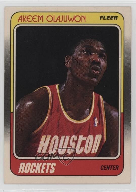 1988-89 Fleer Hakeem Olajuwon Akeem Olajuwon #53 HOF 1r9v