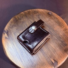 Don Hume Cigarette Pack Case Vintage Tobacciana Pouch Plain Black Leather Nickel