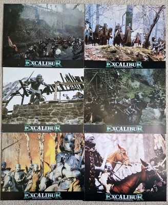 EXCALIBUR LOBBY CARD SET OF 19 - RARE 1981 WARNER BROS - GERMAN ISSUES