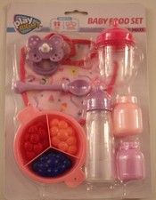 Play Right Baby Food Set Pretend Play Unisex Feeding Accessories 11 pc Pink Toy