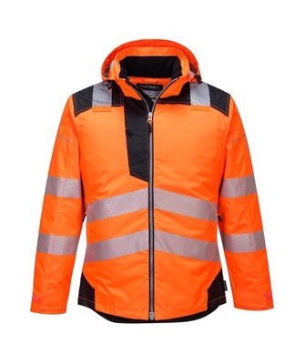 Portwest PW3 Hi Vis Jacke - moderne Kapuze wasserdicht warm isoliert Futter NEU 