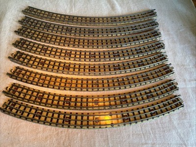HORNBY DUBLO SPUR OO - 3 SCHIENEN KREIS MIT GROSSEM RADIUS GEBOGENES GLEIS (8 STÜCK)