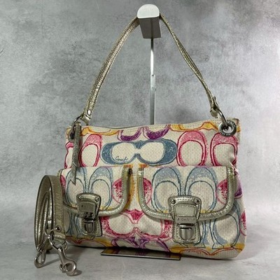 COACH Schultertasche Poppy Dream C Hippie 2-fach 18 cm x 30 cm mehrfarbig