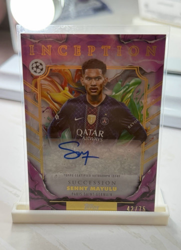 Topps Inception UEFA Club Competitions 2025/26 Senny Mayulu PSG Auto 42/75