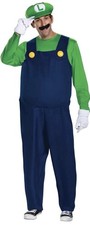 Super Mario Brothers Luigi Nintendo Halloween Costume Adult Size L-XL 42-46 