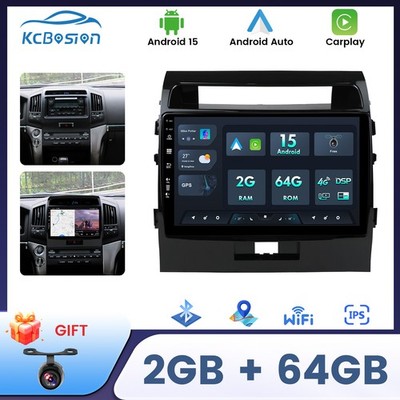 2+64GB Für Toyota Land Cruiser 200 2007-2015 Android 15 Autoradio Carplay BT GPS