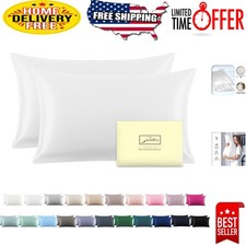 Luxurious Mulberry Silk Pillowcase Set of 2 for Hair and Skin - 20''x26''