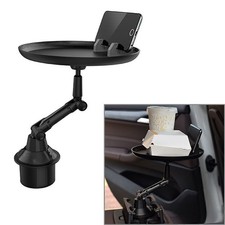 Car Cup Holder Tray Table For Eating With Cell Phone Slotstand Food Tray Coffee Car Cup Holder Tray Table For Eating With Cell Phone Slotstand Food Tray Coffee