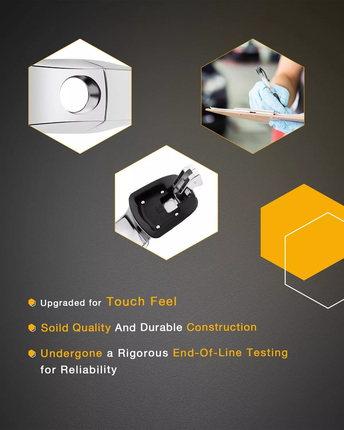 Exterior Door Handle Front Left Driver Side Fits 2007-12 Hyundai Veracruz Chrome