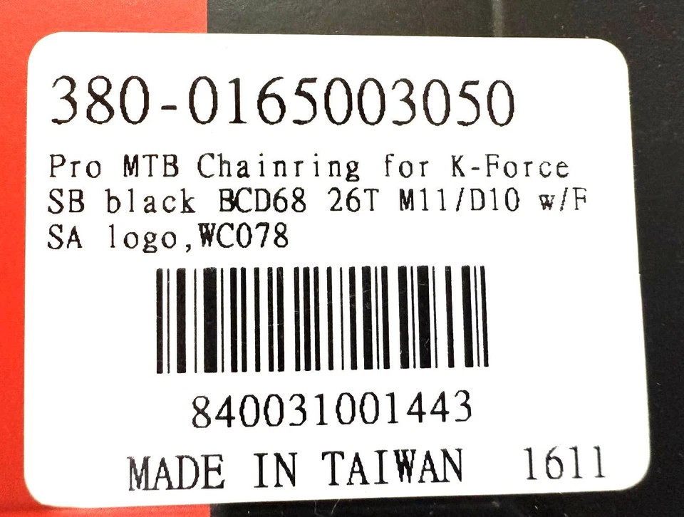 FSA K-Force MTB ABS BCD68 26tooth Steel 4 Bolt Bike Chainring WC078 10/11spd NEW - Image 3 of 4