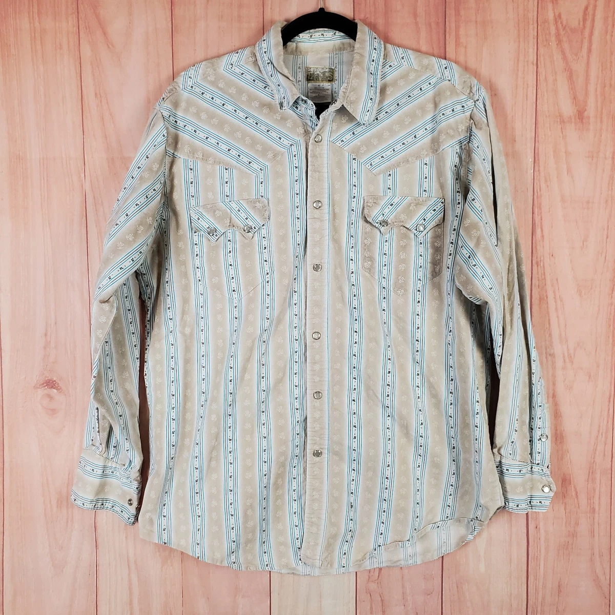 EXPRESS RIDER HOMME Boutonnière Manches Longues Robe Chemise Western Blanc XL EUR 10,82 - FR