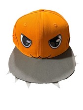 Orange Snapback Cap/Hat Chainsaw Man Pochita Adjustable Stocking Stuffer Cosplay