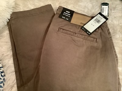 Mavi Edward Mens Pants Size W34 X 34 Brown Zip Fly Slim Straight Leg