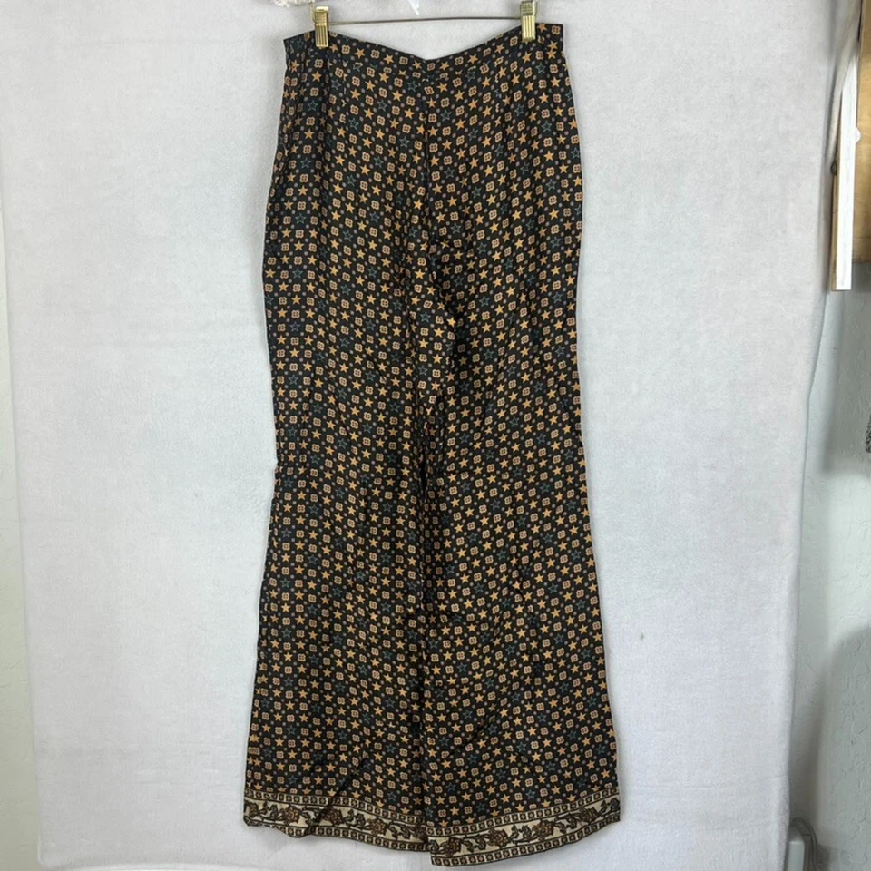 Pantalones SANDRO Andy Para Mujer 40 (US 8) Viscosa Cremallera Lateral Estrella Logo Estampado Foto 2 de 4