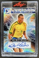 2025 Leaf Electrum Ronaldo Nazario Elektron Auto Autograph Silver #/3