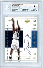2001 Upper Deck MJ Tributes MJ Milestones Michael Jordan #M9 BGS 8 Auto 9