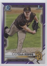 2021 Bowman Draft Chrome Purple Refractor 98/250 Kevin Kopps #BDC-7 tj1