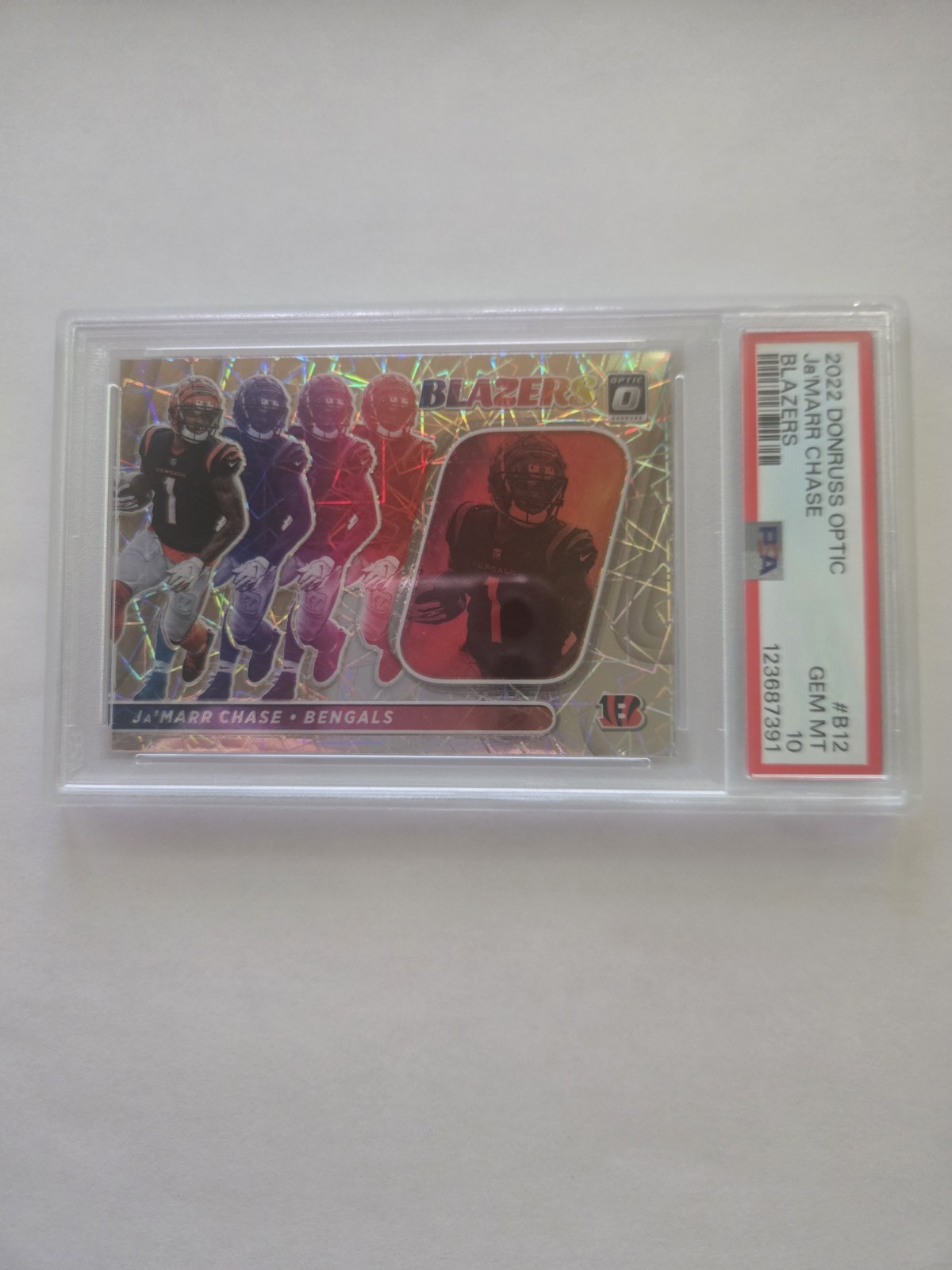 2022 Panini Donruss Optic Ja'Marr Chase Blazers PSA 10 Bengals