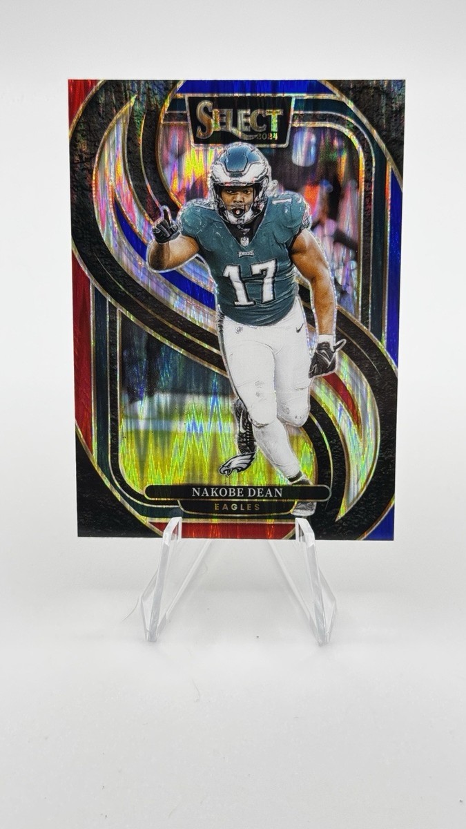 2024 Panini Select - Premier Level Nakobe Dean #185 Red & Blue