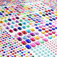 2102Pcs Gems Stickers, Self Adhesive Gems for Crafts Bling Rhinestones for Craft