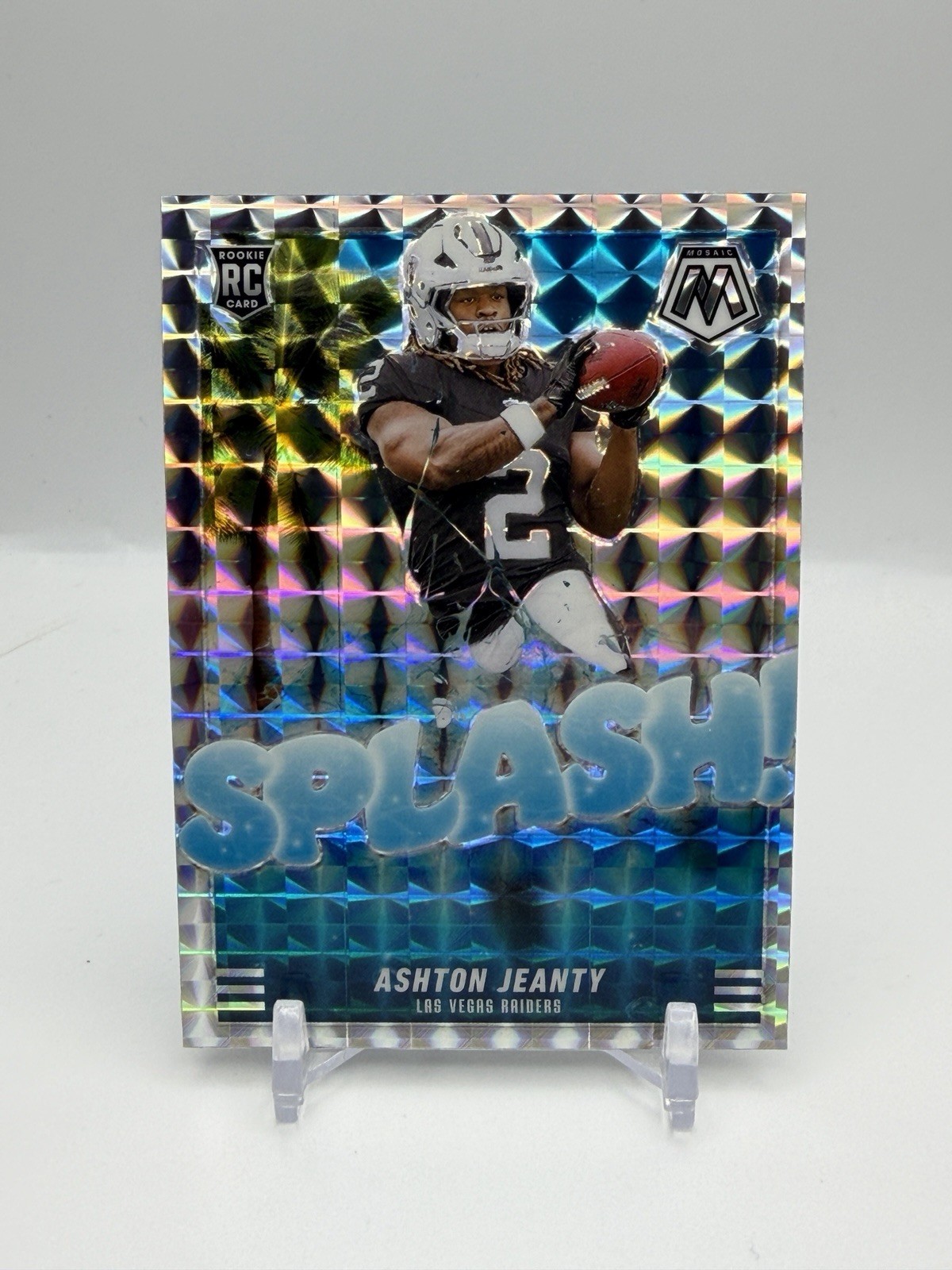 Ashton Jeanty 2025 Panini Mosaic Splash! Rookie Silver Prizm RC