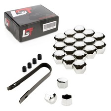 20x Felgen Radschrauben Sechskant Kappen Set 17 mm chromfarben für BMW 2er 3er