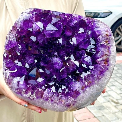 20.19LB Natural amethyst block quartz cluster mineral specimen healing spiritual