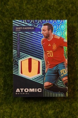 2019-20 Obsidian SANTI CAZORLA Patch Electric Etch Green #14/25 Spain Arsenal