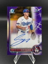 2022 Bowman Draft - Chrome 1st Sean McLain Auto #CDA-SM Purple /150 (RC)