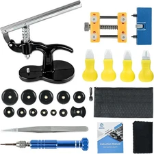 6 in 1 Watch Repair Kit + Watch Press Tool, Watch Battery Replacement Tool Kit, 