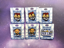 Pro Wrestling Crate Collectors Label Pin Lot of 6 Flip Gordon War Machine SCU