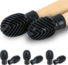 6 Pack Drumstick Dampeners for Silent Practice Drums Silicone Drumstick Tips Rep