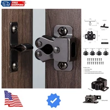 4 PCS Cabinet Latch Double Roller Catch Hardware for Cupboard Closet Kitchen ...