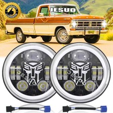 7 inch Round LED Hi/Lo Beam Headlights Chrome fit Ford F100 F150 F250 Truck