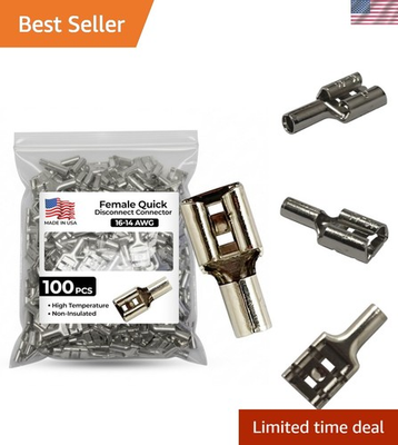 #ad #ad 100 Pcs High Temperature Non Insulated Female Spade Connectors 16 14 Gauge ... $29.40