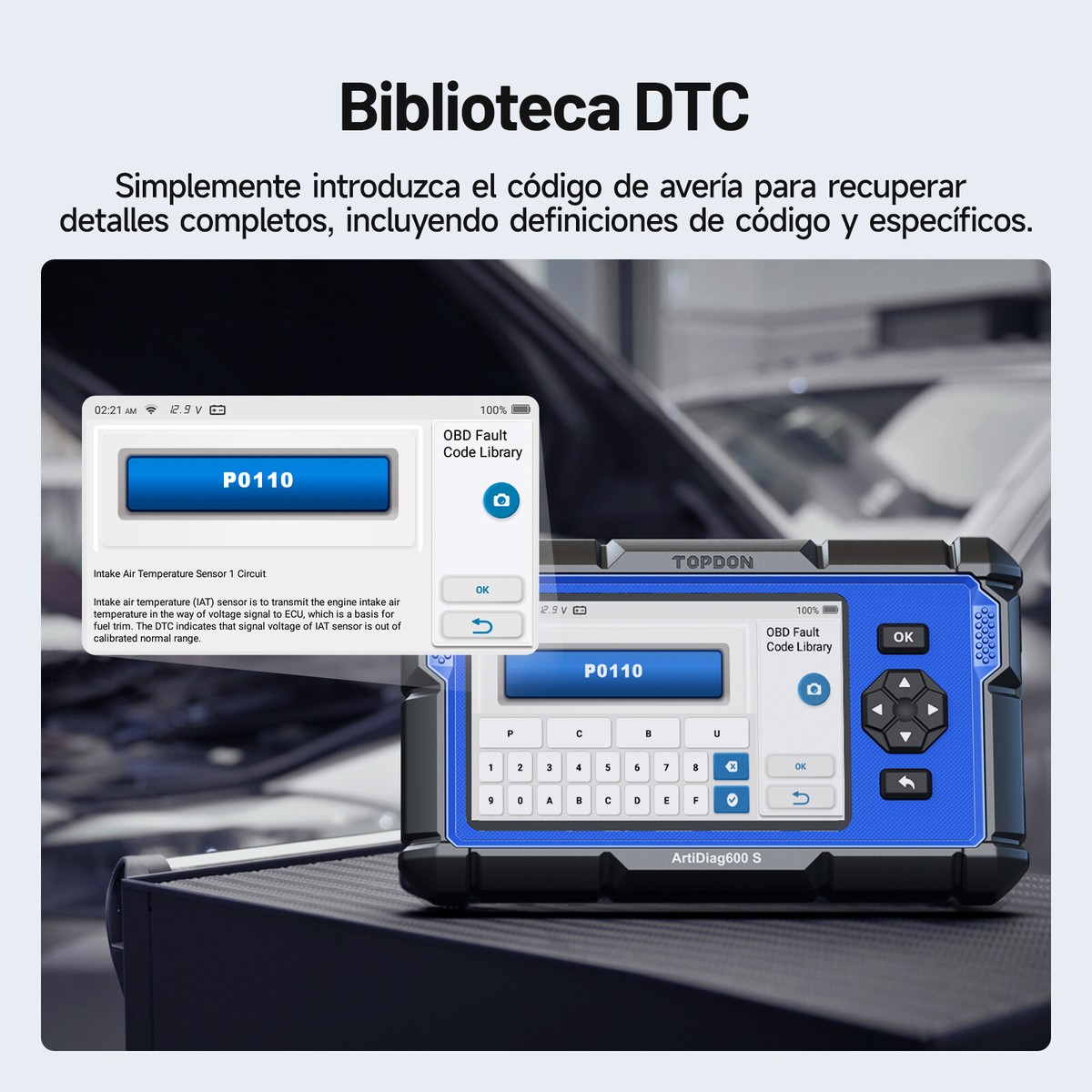 Escáner De Diagnóstico TOPDON AD600S | Multimarca Con 9 Funciones De Reinicio | OBD2 Profesional Para Motor, ABS, Airbag Y Transmisión
