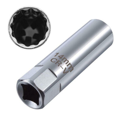 Beypovk 14mm Spark Plug Socket, Universal Magnetic 12 Point 3/8 Inch Drive Thin Wall Spark Plug Removal Tool Set With 360 Degree Swivel In | Whizz - Foto 7