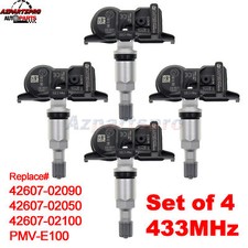 Set 4 Pmv-e100 42607-02090 New Tpms Tire Pressure Sensor For Toyota Avalon Camry Set 4 Pmv-e100 42607-02090 New Tpms Tire Pressure Sensor For Toyota Avalon Camry