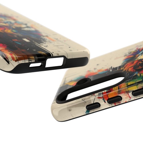 Phone Case for iPhone, Pixel, Galaxy - Lion Retro Abstract Colorful Cover - Picture 112 of 191