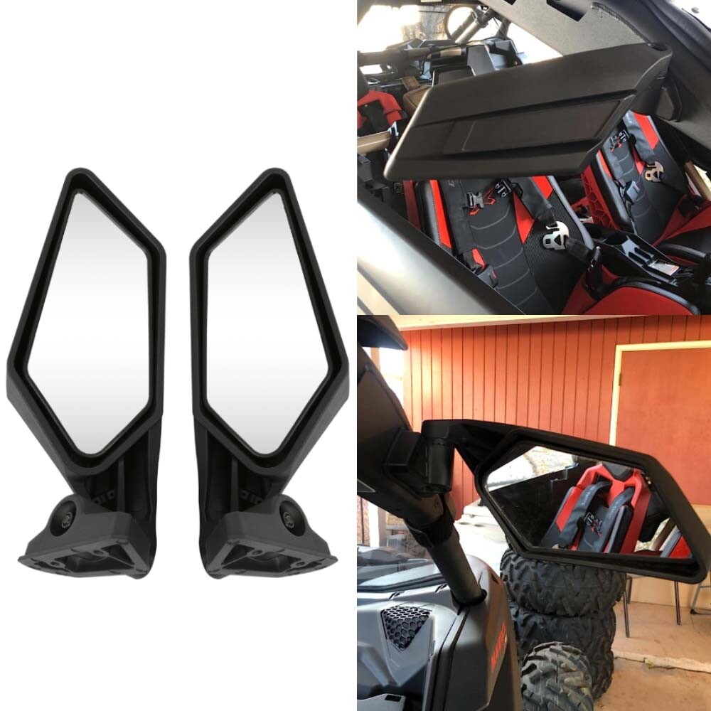 Rear View Racing Side Mirrors For Can Am Maverick X3 Max Turbo R