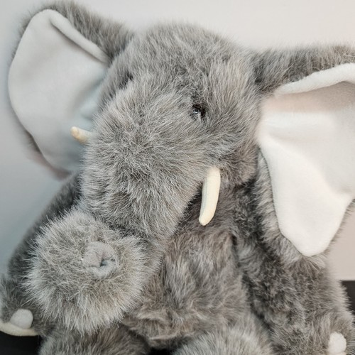 Build-A-Bear Elephant Plush Toy Stuffed Animal Gray White 16" Vintage - Picture 2 of 12